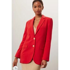 MICHAEL KORS Mensy Blazer in Red Size 4